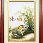 乡村风景画手工刺绣＝可愛的故鄉　22＝SHVN 1122 - 40cm x 50cm (2)